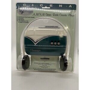 Vintage NOS Cicena Classic Hip Hugger AM/FM Stereo Radio Cassette Player 1991